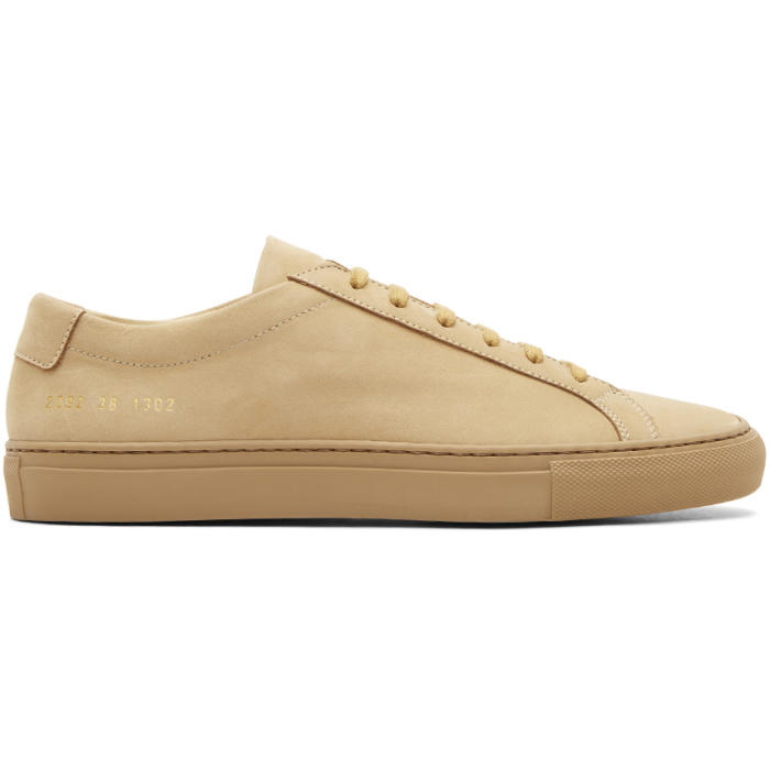 Photo: Common Projects Tan Nubuck Original Achilles Low Sneakers