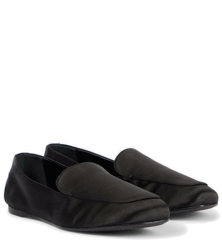 Photo: Khaite Monroe satin loafers