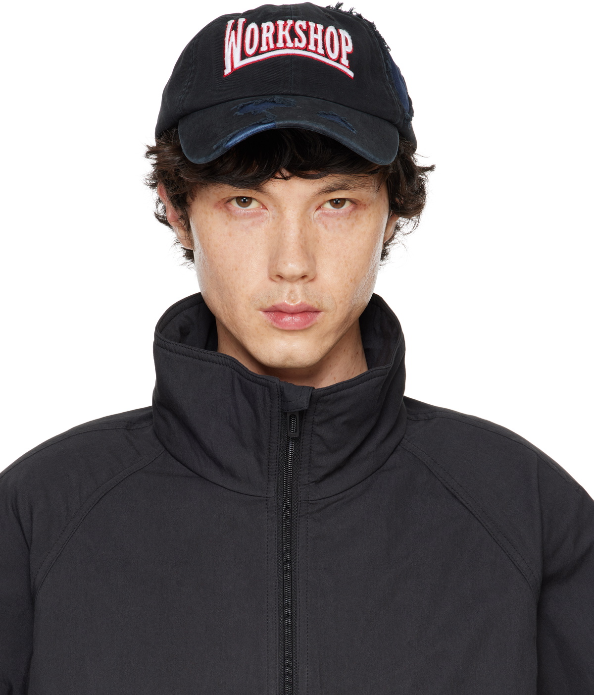 032c Black Paneled Cap 032c