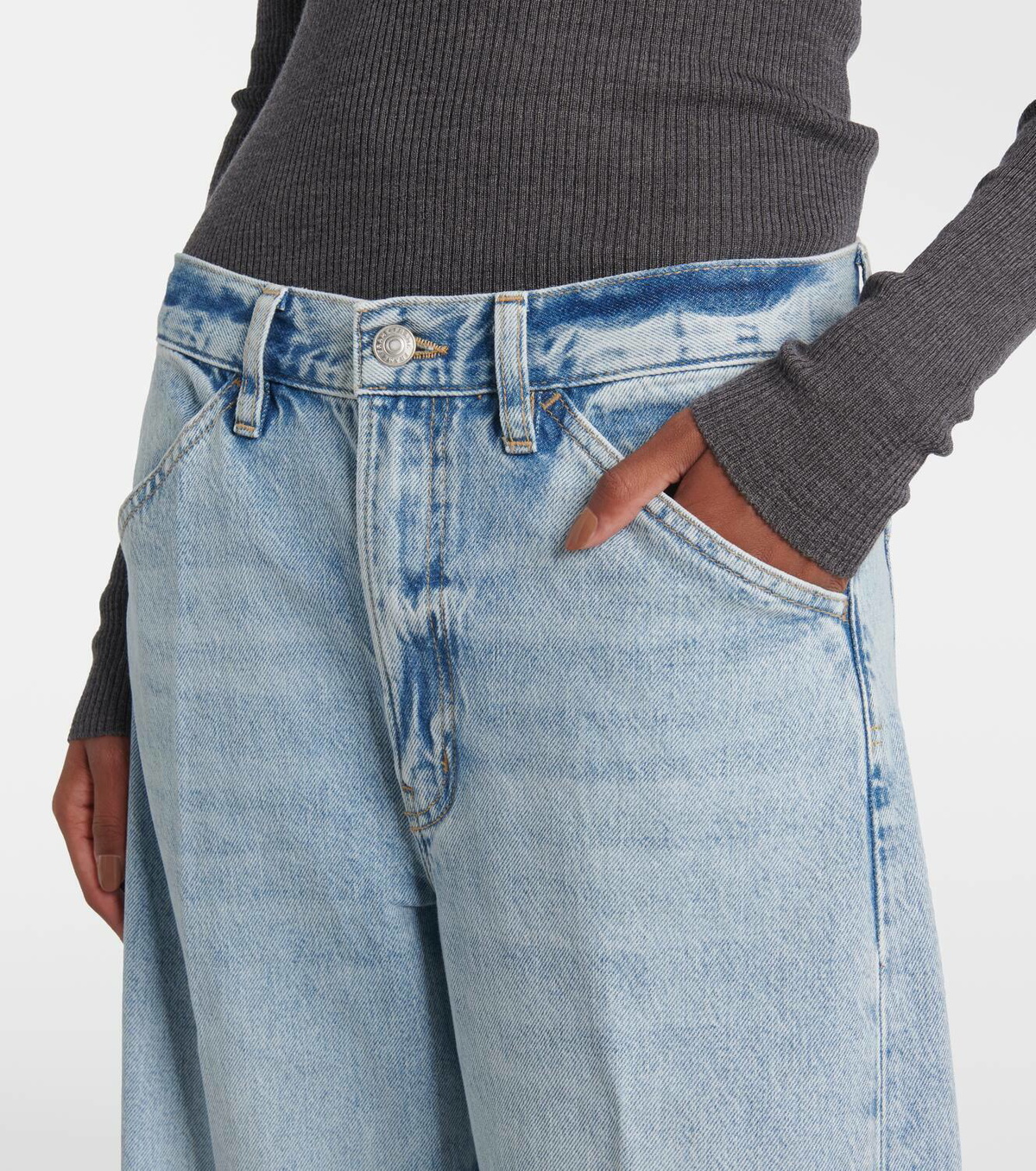 Frame Le Baggy Palazzo mid-rise wide-leg jeans
