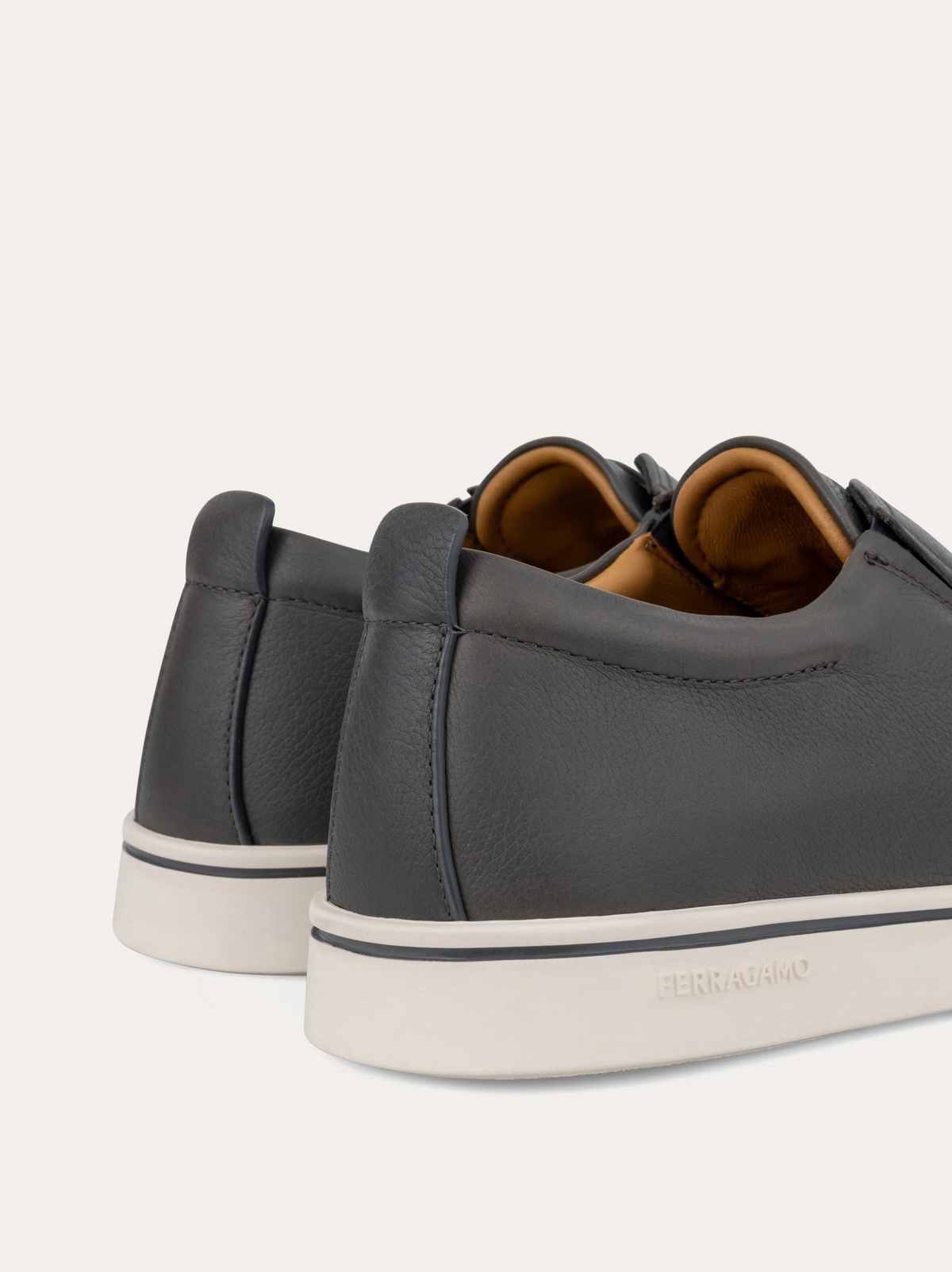 Ferragamo Mens Derby slip-on in Grey