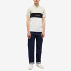 Fred Perry Authentic Men's Embroidered Panel Polo Shirt in Light Oyster