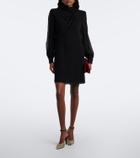 Valentino Draped silk georgette minidress