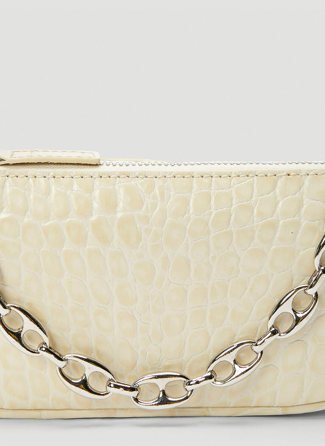 BY FAR Mini Rachel Crocodile Embossed Shoulder Bag