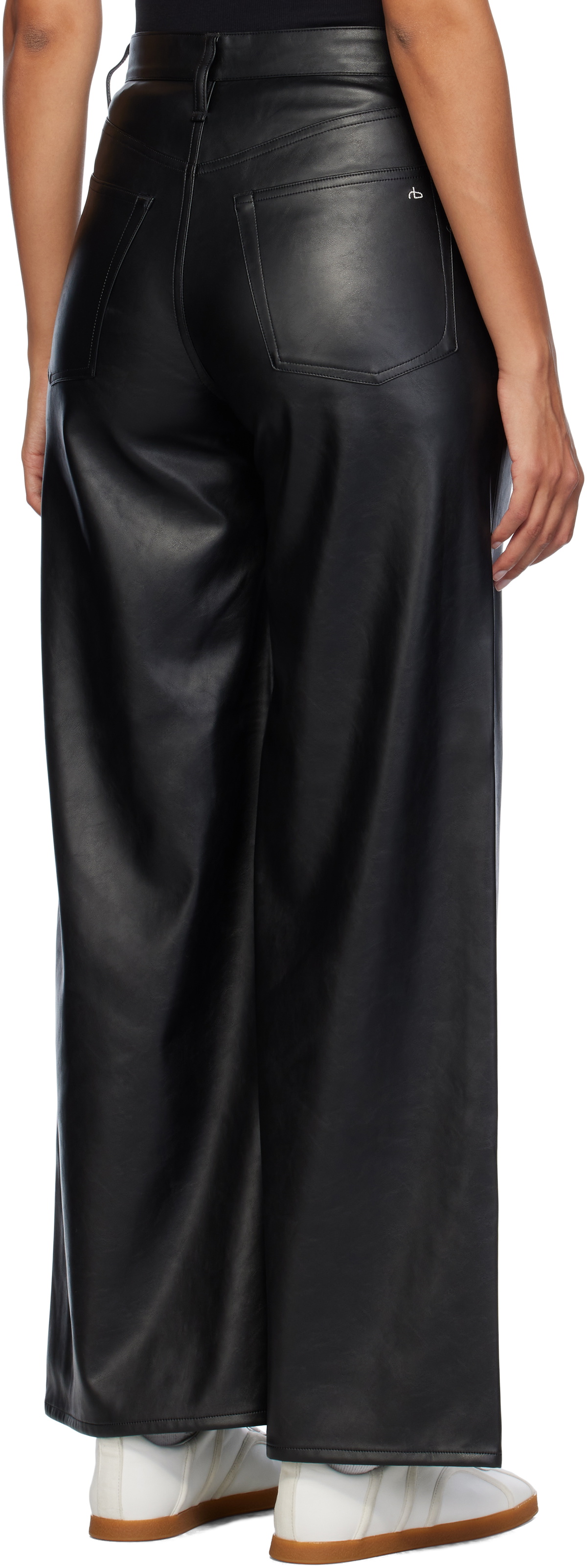 rag & bone Black Sofie Faux-Leather Pants