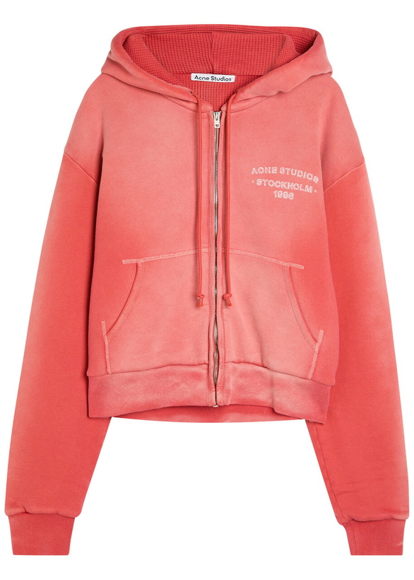 Photo: Acne Studios Logo-print Cotton Sweatshirt Red