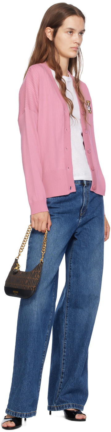 Moschino Pink Teddy Bear Cardigan