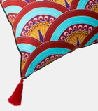 Les-Ottomans Peacock silk cushion by Matthew Williamson