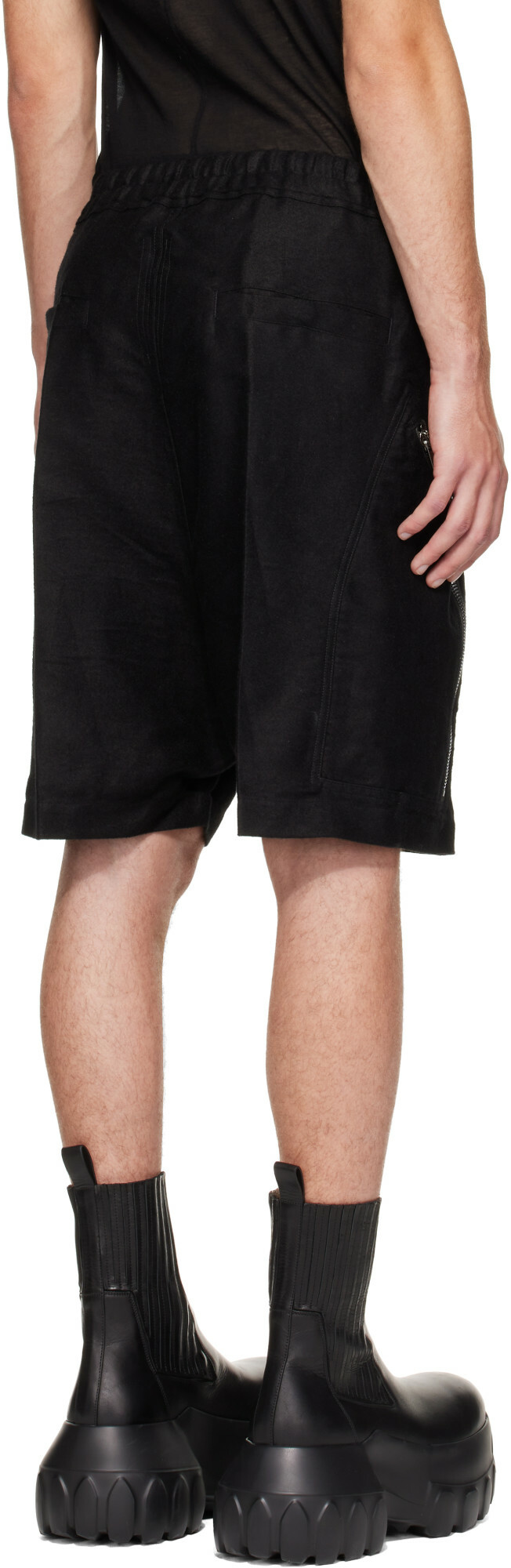 Rick Owens Black Tower Heizer Shorts