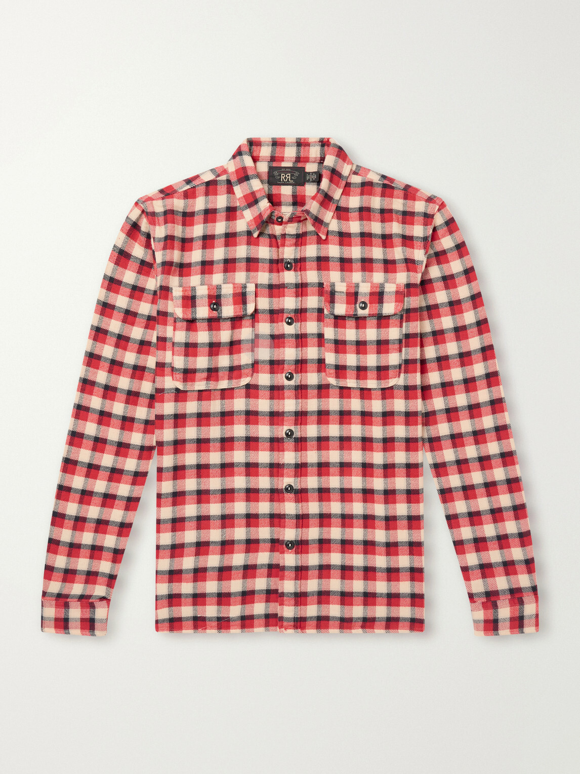 RRL - Matlock Checked Cotton-Flannel Shirt - Red