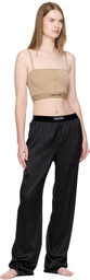TOM FORD Black Stretch Silk Satin Lounge Pants