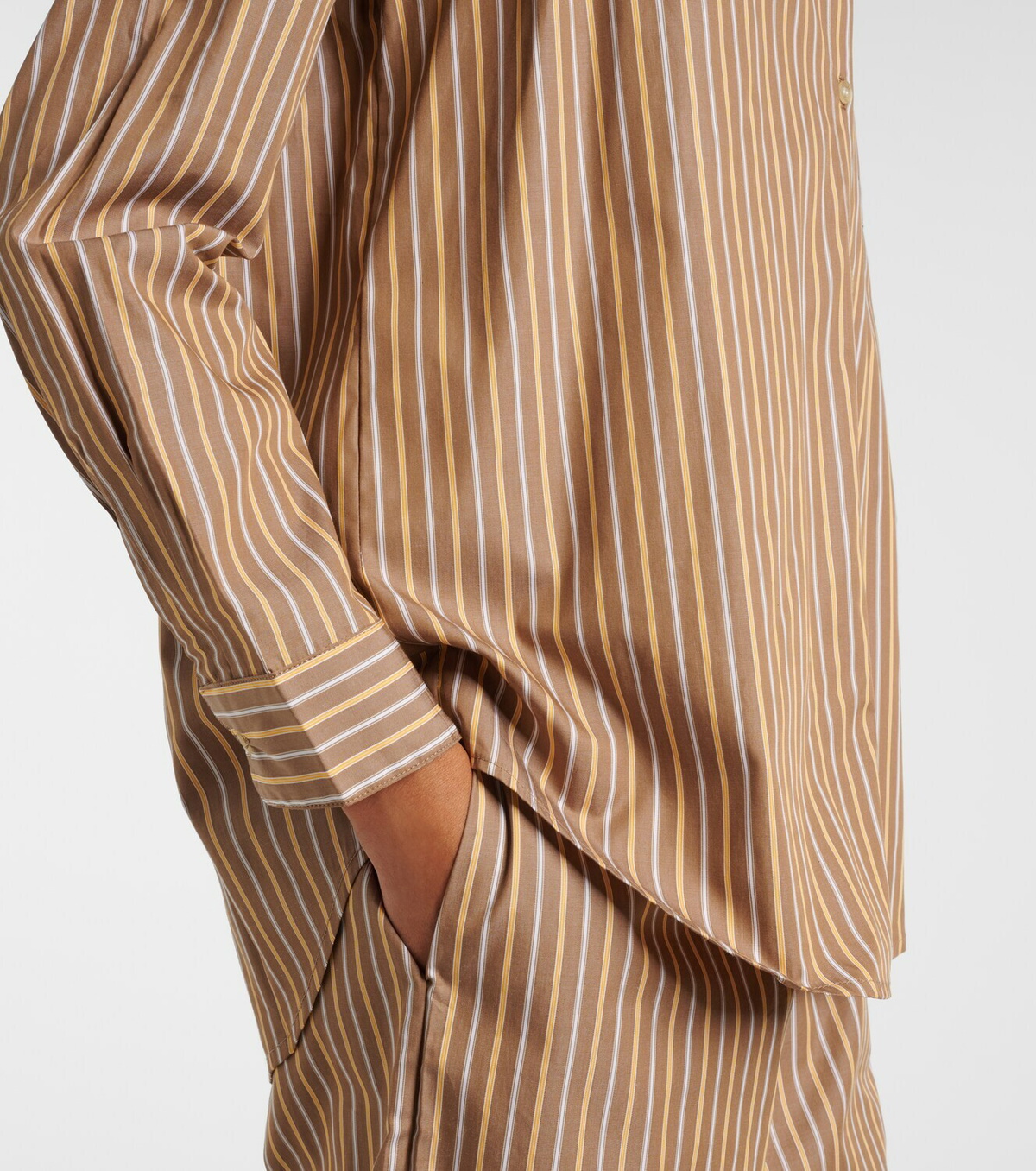Leset Yoshi striped cotton-blend twill shirt