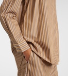 Leset Yoshi striped cotton-blend twill shirt