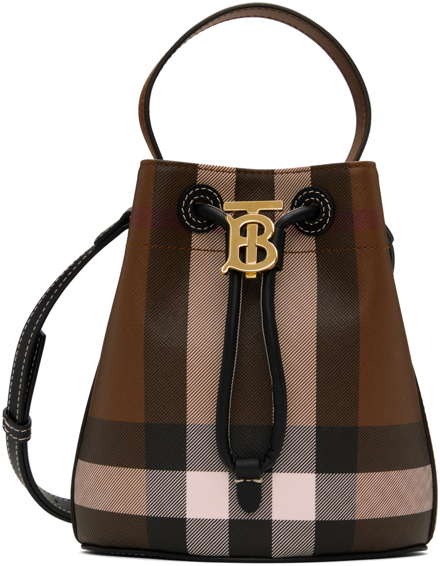 Burberry Brown Mini 'TB' Bucket Bag Burberry