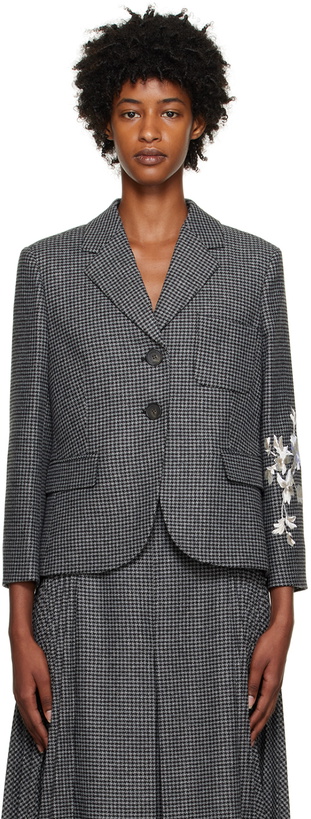 Photo: Erdem Gray Embroidered Blazer