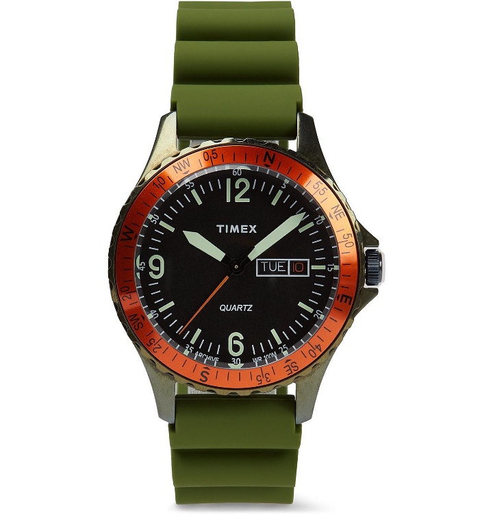Photo: Timex - Archive Navi Land Stainless Steel and Silicone Watch - Black