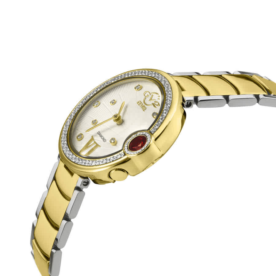 GV2 by Gevril Perugia Quartz White Dial Ladies Watch 14703B