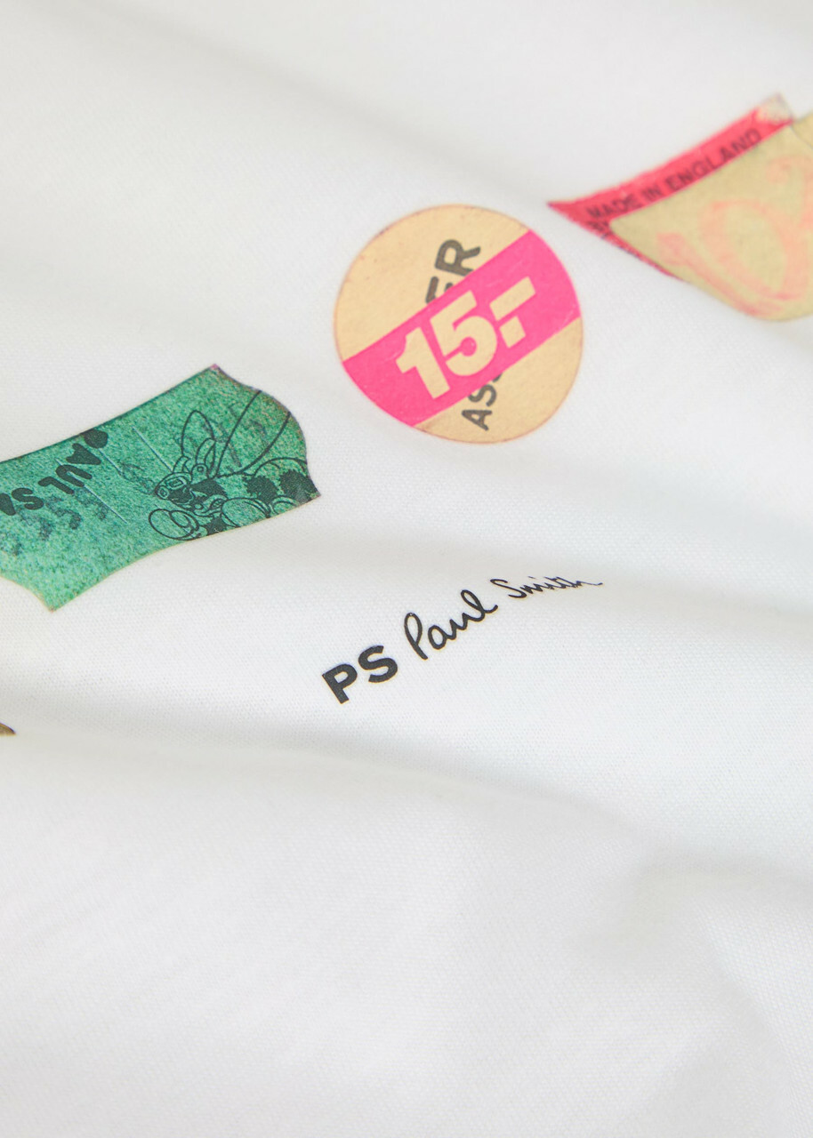 PS Paul Smith In A Row Printed Cotton T-shirt White