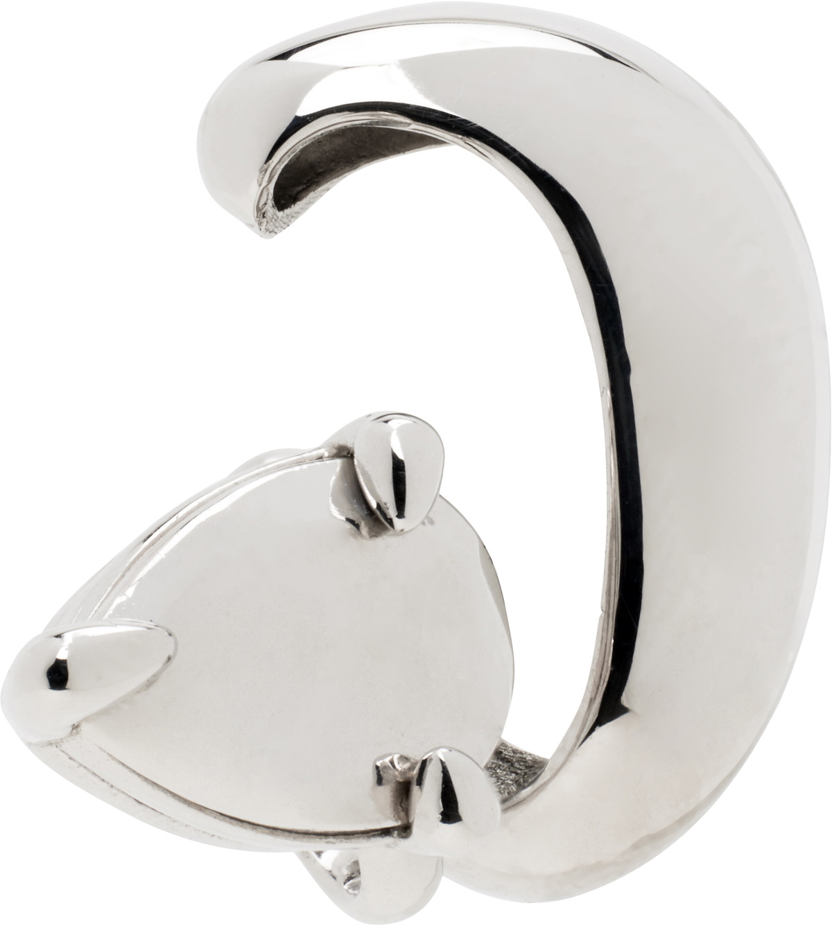 Alan Crocetti Silver Hard Alien Left Ear Cuff