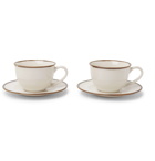 Soho Home - Sola Stoneware Cup and Saucer Set - White