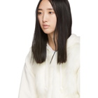 Comme des Garcons Girl Off-White Faux-Fur Panel Hoodie