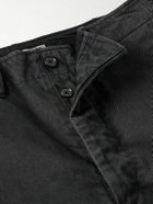Auralee - Finx Straight-Leg Cropped Cotton-Twill Chinos - Black