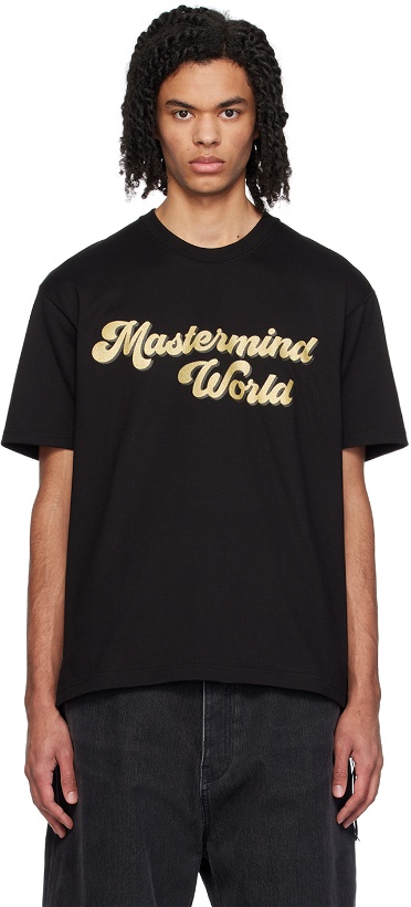 Photo: MASTERMIND WORLD Black Glitter Skull T-Shirt
