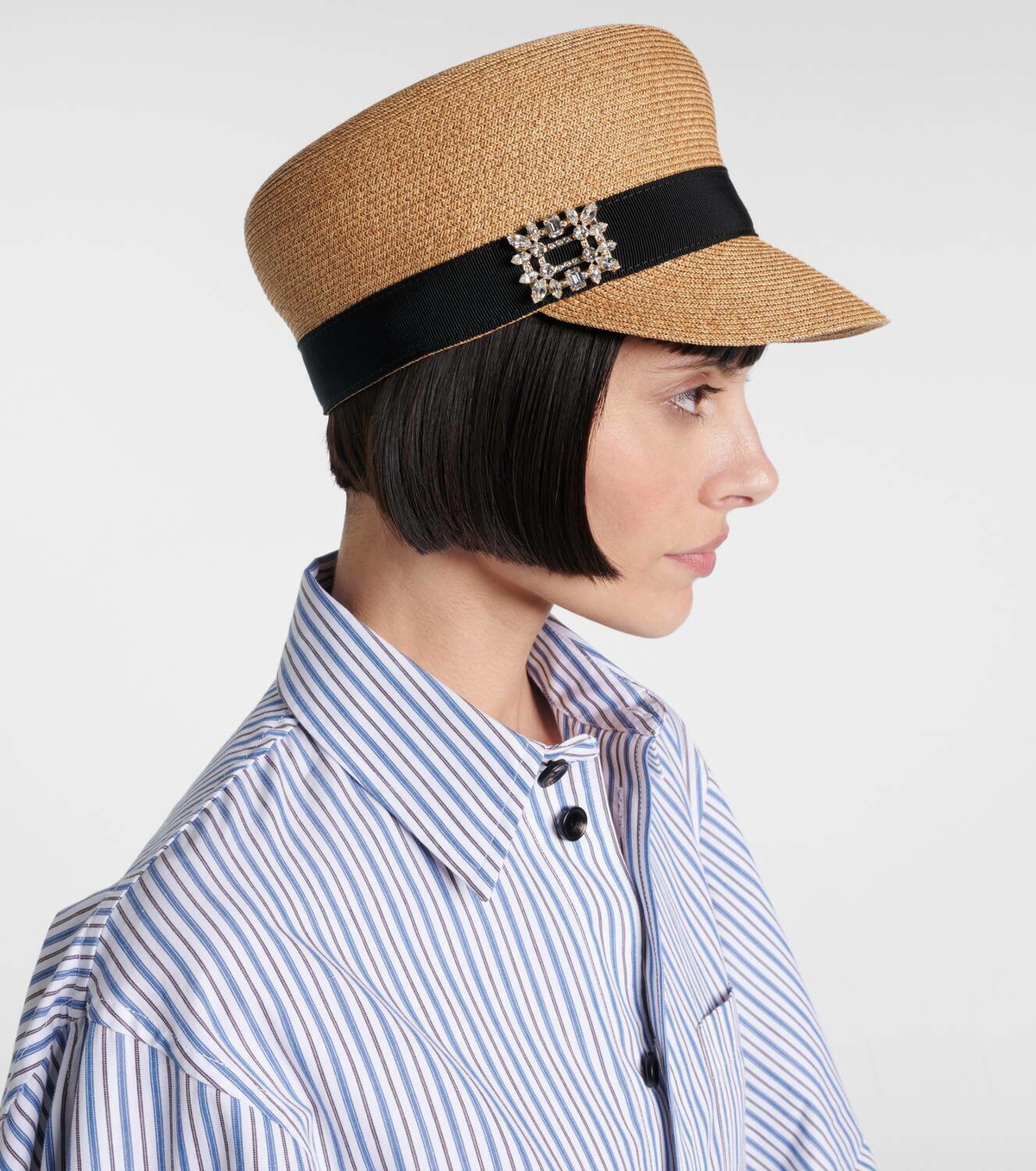 Roger Vivier Embellished paper hat