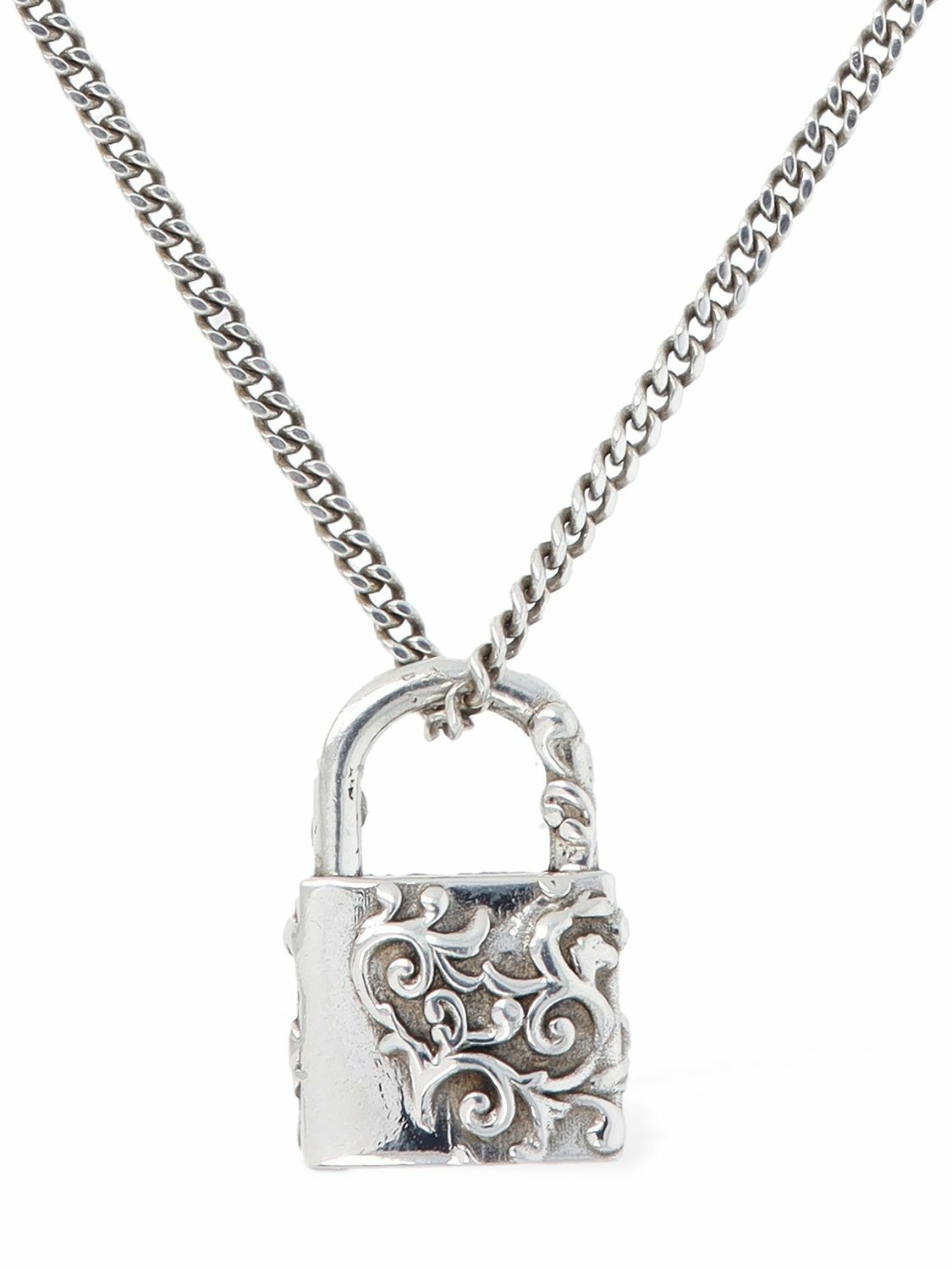 EMANUELE BICOCCHI - Small Arabesque Padlock Charm Necklace Emanuele ...