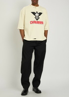 Willy Chavarria Tectate Buffalo Printed Cotton T-shirt White