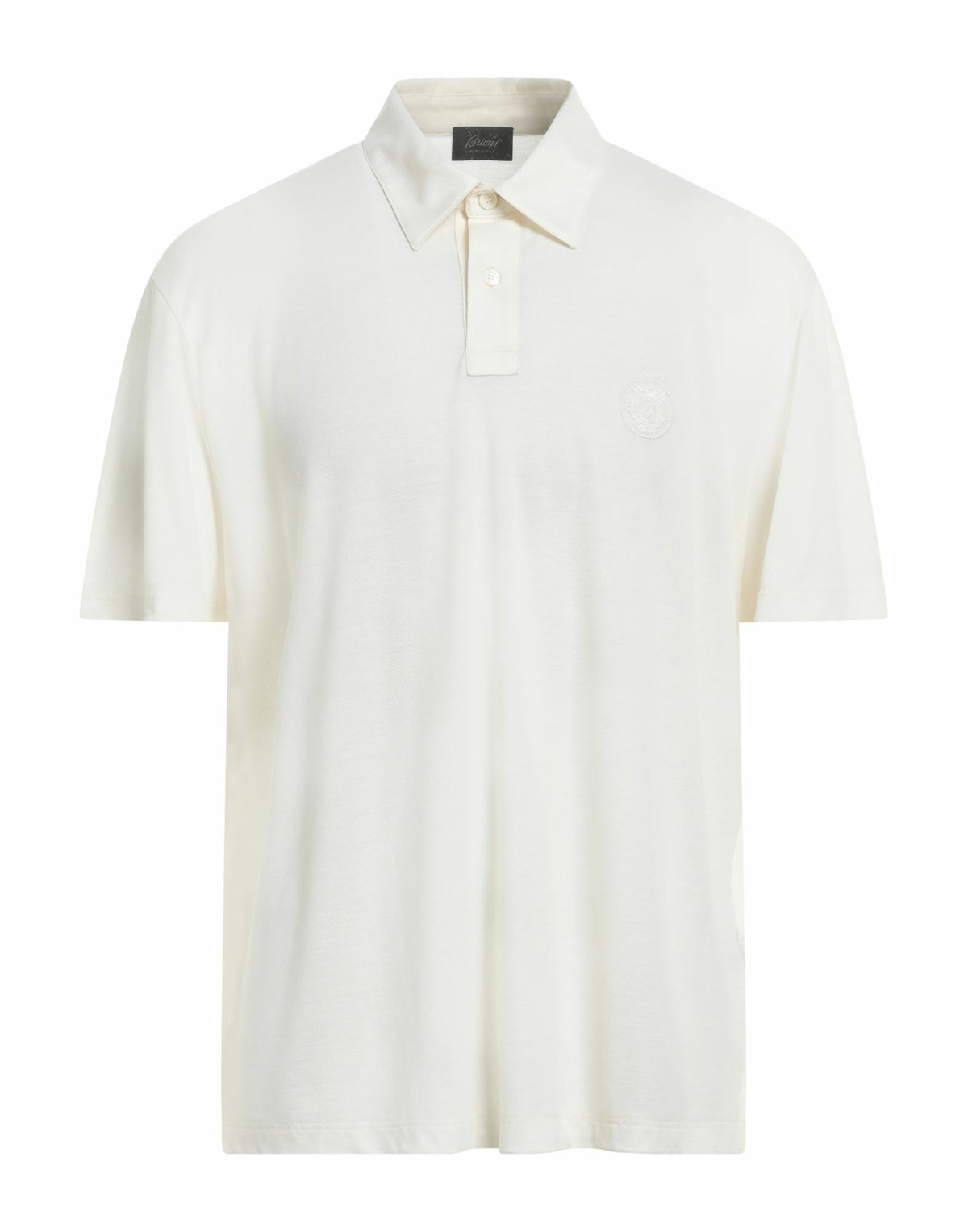 Brioni Mens Polo shirt Cream