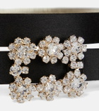 Roger Vivier Flower Strass satin belt