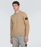 Stone Island Logo patch wool-blend sweater