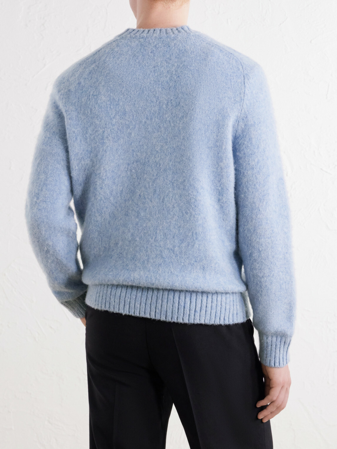 Anderson & Sheppard - Geelong Brushed-Wool Sweater - Blue