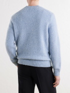 Anderson & Sheppard - Geelong Brushed-Wool Sweater - Blue