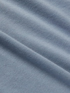 Altea - Cotton and Cashmere-Blend Jersey Polo Shirt - Blue