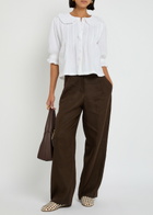 Skall Studio Viola Embroidered Cotton Blouse White