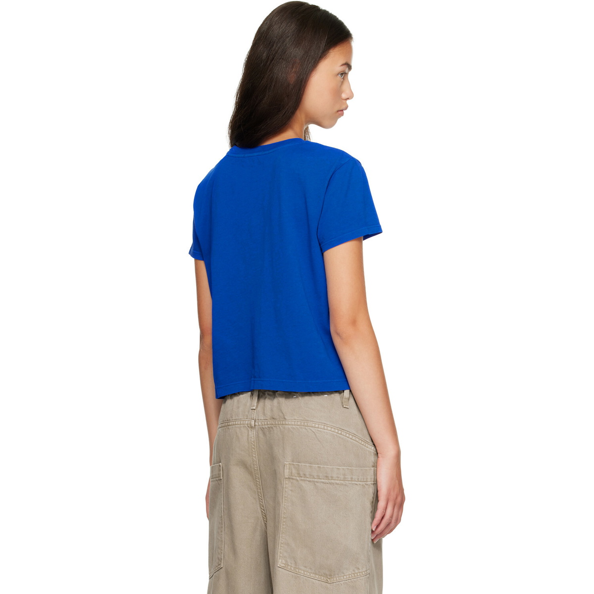 AGOLDE Blue Adine Shrunken T-shirt