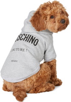 Moschino Grey Cotton Logo Sweatshirt