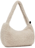 Yves Salomon Off-White Shearling Shoulder Bag
