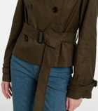Burberry Cropped cotton gabardine trench jacket