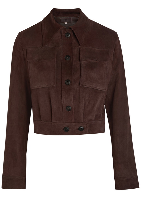 Photo: Stouls Leoncino Suede Cropped Jacket Black
