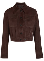 Stouls Leoncino Suede Cropped Jacket Black