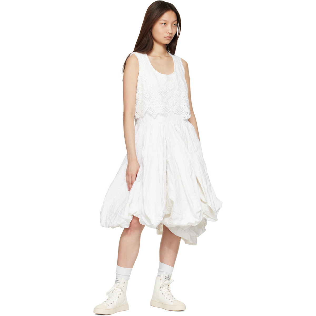 Vivienne Westwood White High Top Plimsoll Sneakers