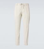 Eleventy Cotton and cashmere corduroy straight pants