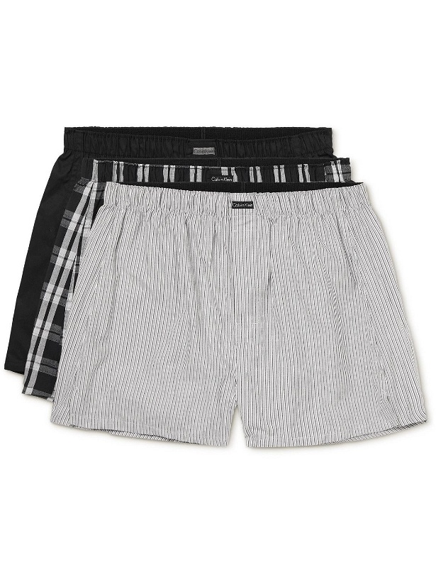 Photo: Calvin Klein Underwear - Three-Pack Cotton-Blend Boxer Shorts - Multi