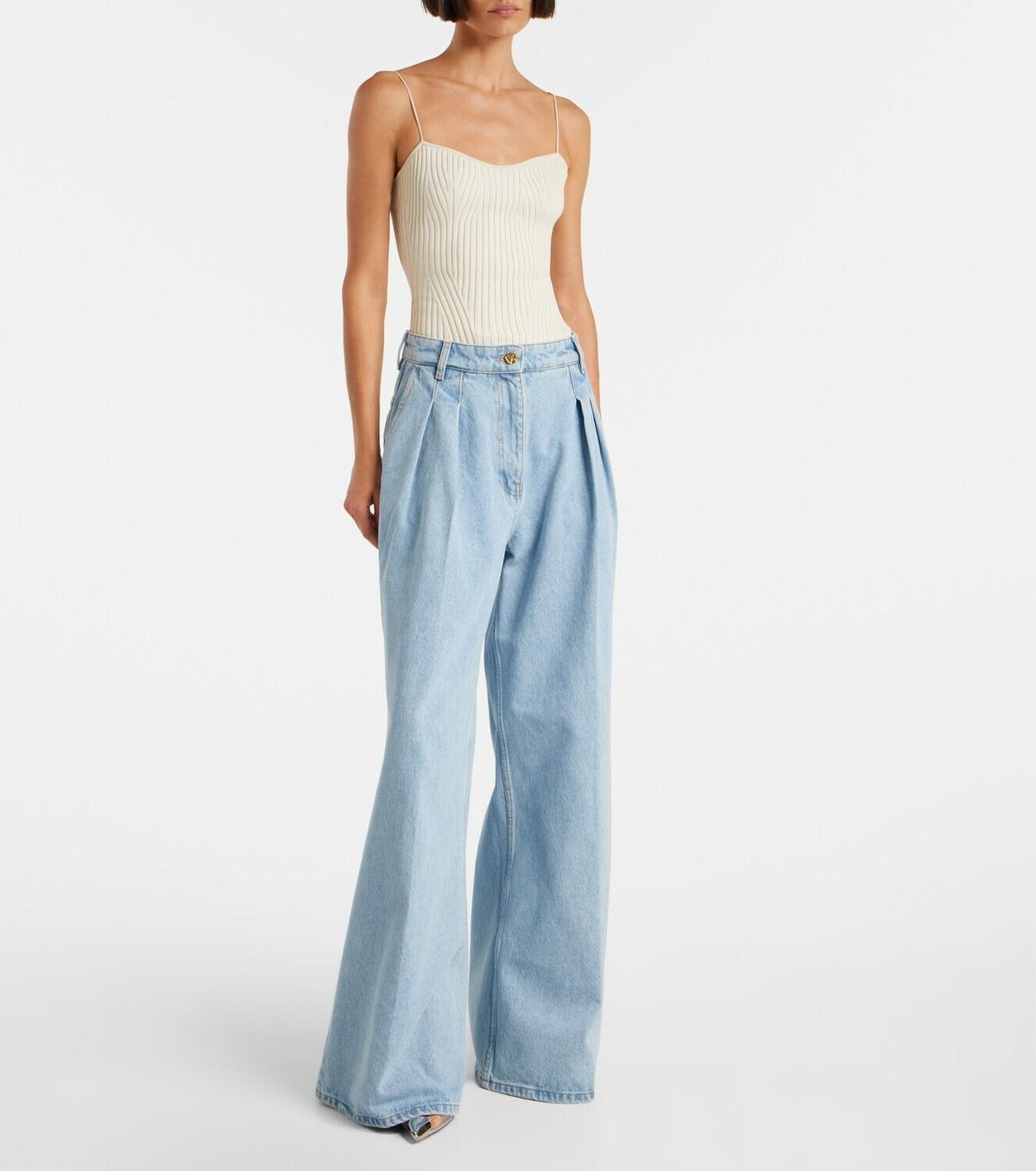 Nina Ricci High-rise wide-leg jeans
