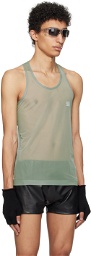 Olly Shinder Green Racer Back Tank Top