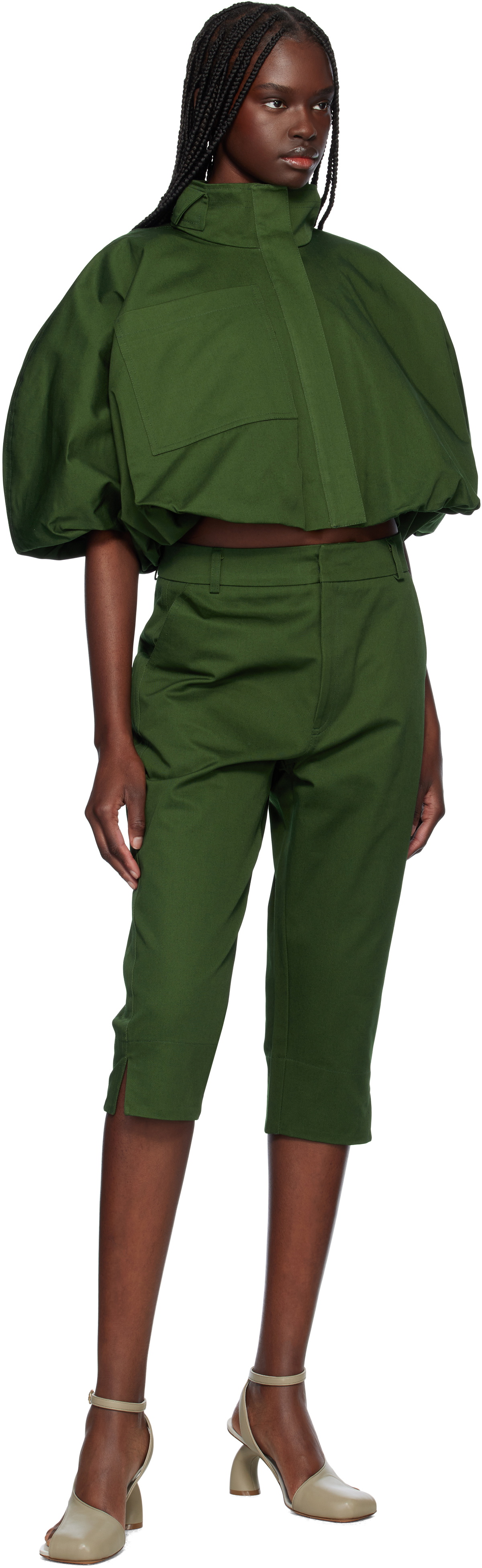 Renaissance Renaissance Green Tiny Bomber Jacket