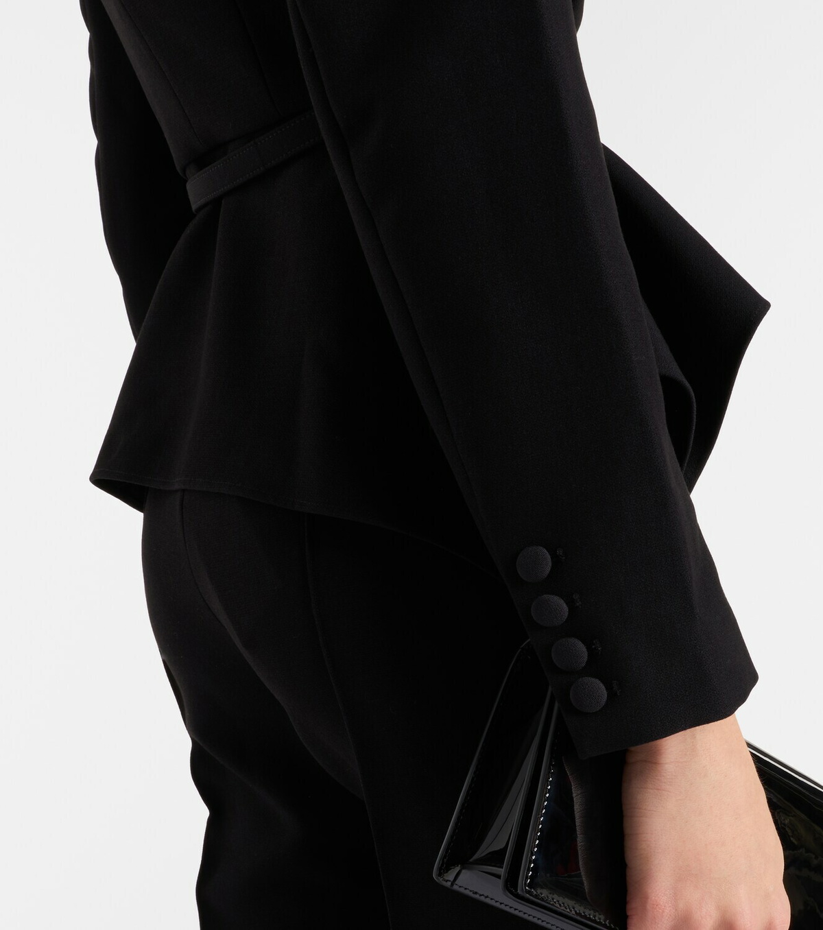 Roland Mouret Asymmetric draped crêpe blazer